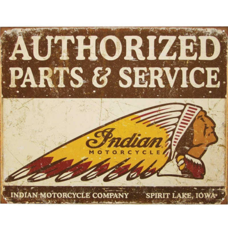 Indian Parts & Service Tin  Sign