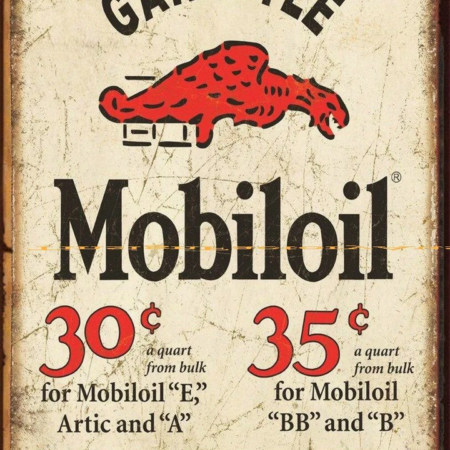 Mobil Oil Garagoyle Tin Sign