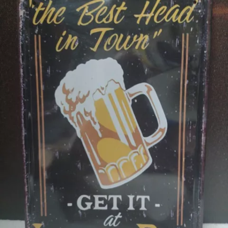 Beer Luck's Bar Tin Sign