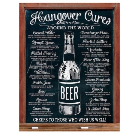 Hangover Cures Tin  Sign