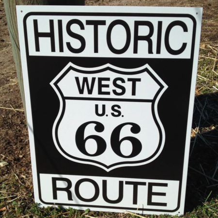Historic Route 66 Tin Sign