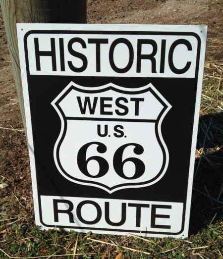 Historic Route 66 Tin Sign