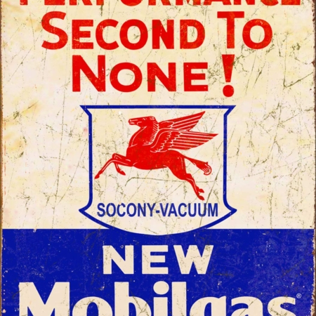 Mobilgas Second To None Tin Sign