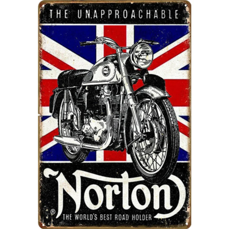 Norton Unapproachable Tin Sign
