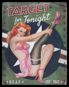 Target For Tonight Tin Plate Sign