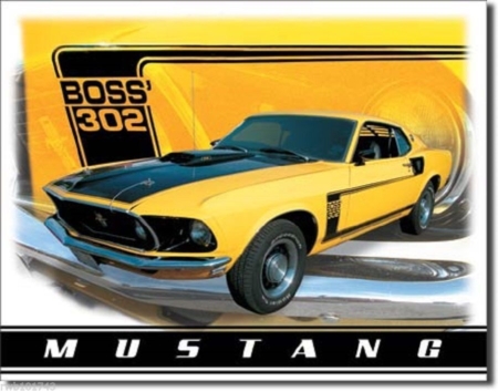 Ford Mustang Boss 302 Tin Sign