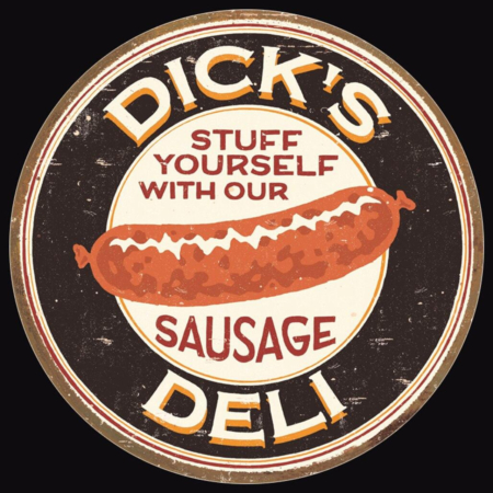 Dick's Sausage Tin Sign