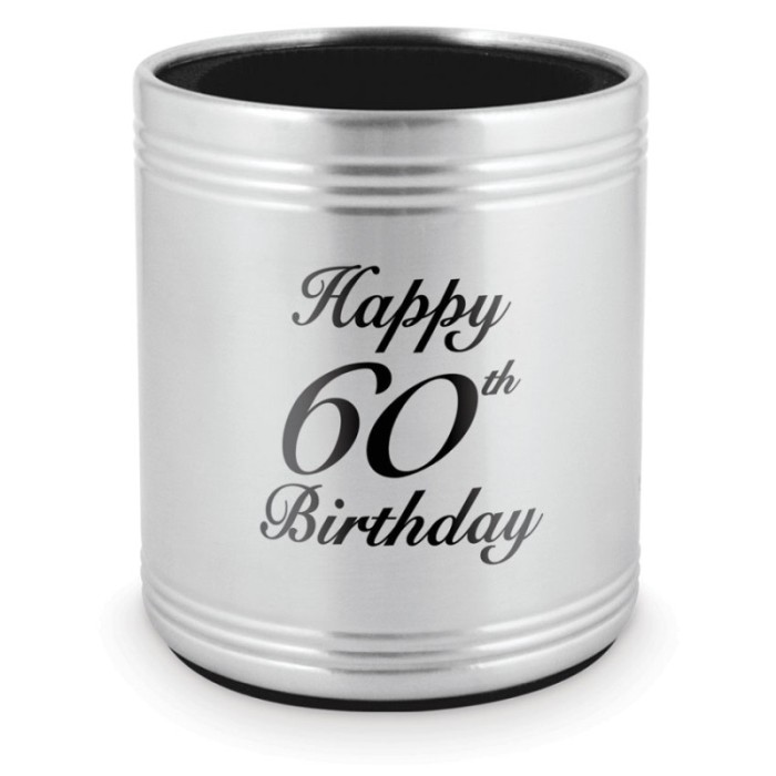 Happy 60th Birthday S/S Stubby Holder