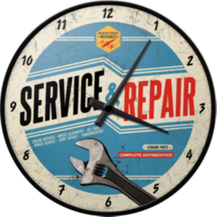 Service and repair clock 