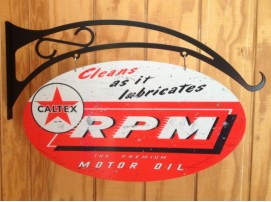 Caltex RPM Double Sided Swing Sign