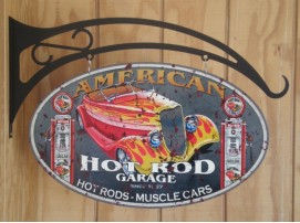 American Hot Rod Double Sided Swing Sign