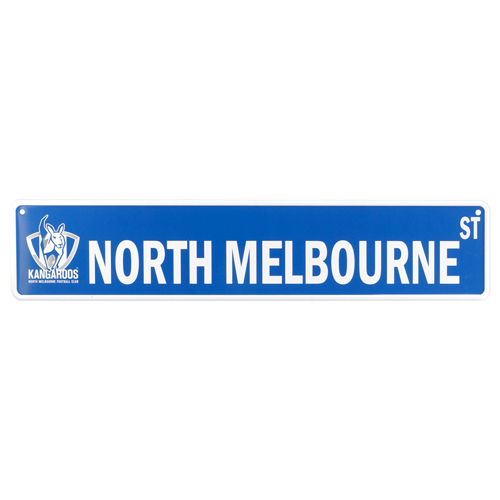 AFL North Melbourne Street Sign