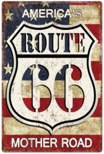 Route 66 America's Mother Road Tin Sign