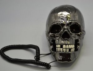 Unique Black Skull Telephone 