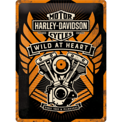 Harley Davidson Wild At Heart Tin Plate Sign