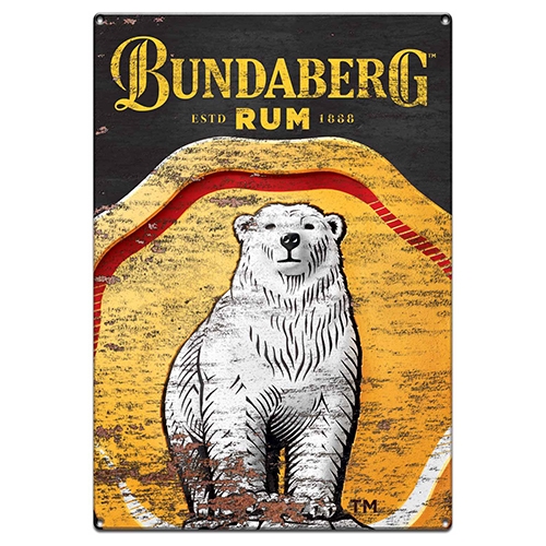 Bundaberg Rum Bear Tin Sign