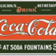 Coca Cola Delicious Tin Sign
