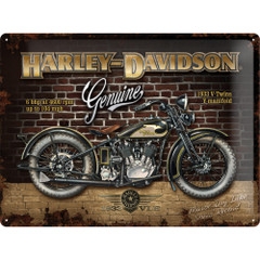 Harley Davidson 1933 V-Twin Tin Plate Sign