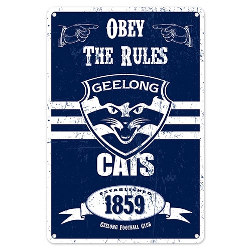 AFL Geelong Retro Tin Sign