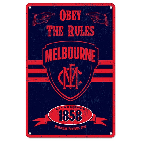 AFL Melbourne Retro Tin Sign