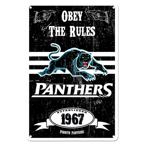 NRL Panthers Retro Tin Sign