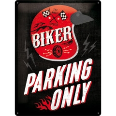 Biker Parking Only Tin Plate Sign