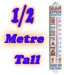 Bar Open Tall Thermometer