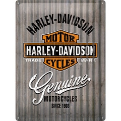 Harley Davidson Genuine Motorcycles Tin Plate Sign