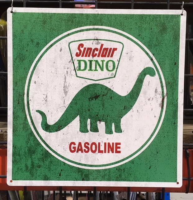 Sinclair Dino Tin Sign