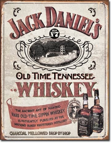 Jack Daniel's Old Time Tennessee tin sign 