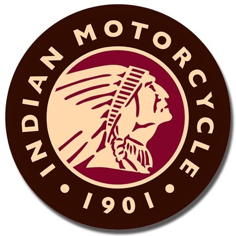 Indian Logo Round Tin Sign