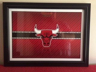 NBA Bulls Framed Logo