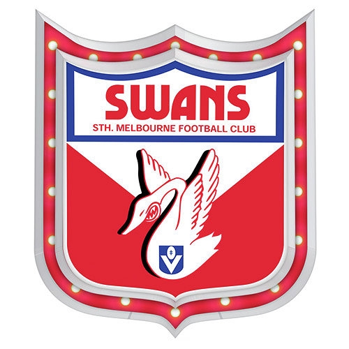 AFL Sydney-Swan's Light-Up Tin-Sign