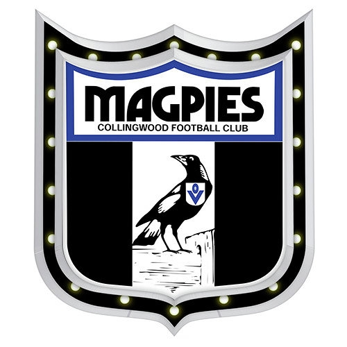 AFL Collingwood-Magpie's Light-Up Tin-Sign