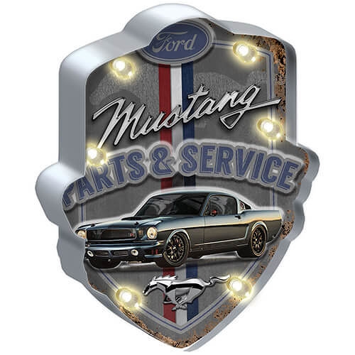 Ford Mustang Light-Up Tin-Sign