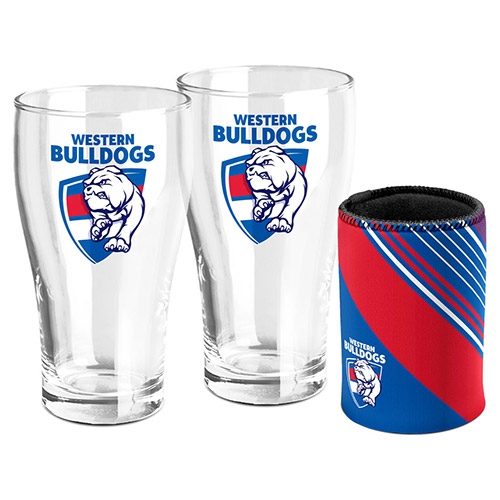 Bulldogs Glasses & Can Cooler