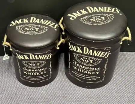 Jack Daniel's Set Of 2 Storage Cooler/Stools