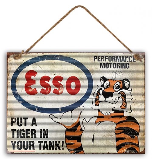 ESSO Tiger Corrugated Tin-Sign