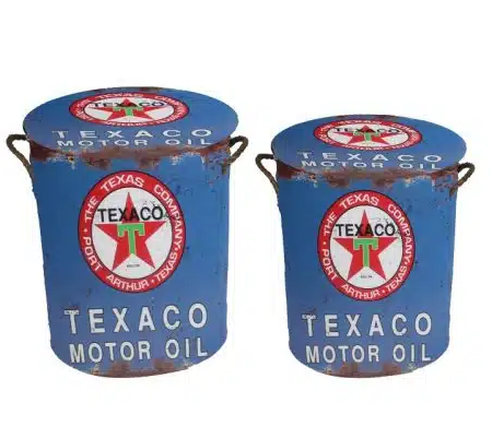 Texaco Set of 2 Storage Stools.