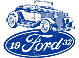 Ford 1932-Roadster Tin Metal Sign