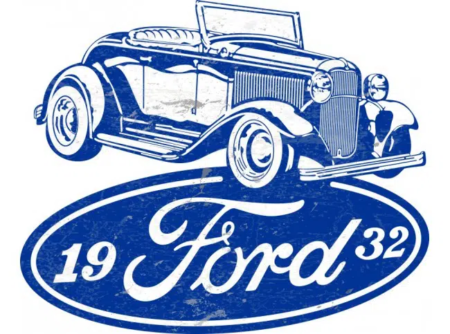 Ford 1932-Roadster Tin Metal-Sign