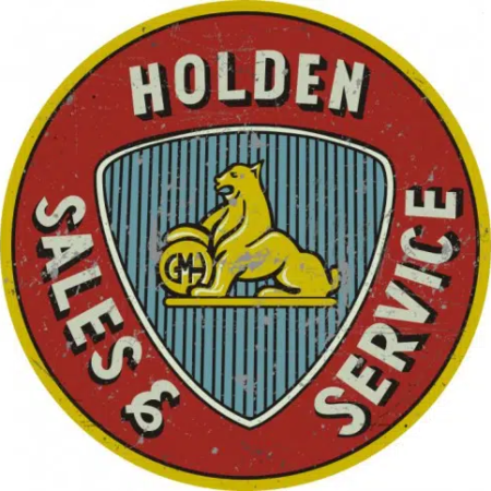Holden Sales-&-Service Round Tin-Sign