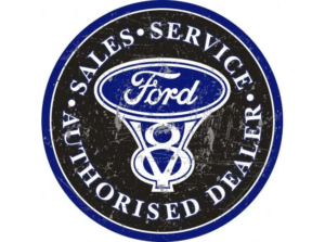 Ford Large-Round Tin Metal Sign