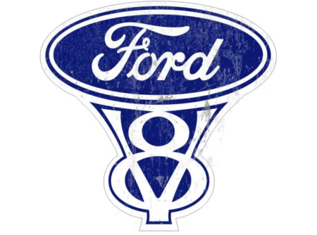 Ford V8 Tin Metal Sign