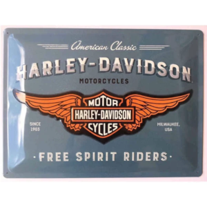 Harley Davidson Free-Spirit-Rider Tin Plate-Sign