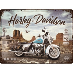 Harley Davidson Born To Ride Tin Plate Sign