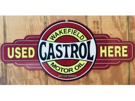 Castrol Used Here Service Station Tin Sign
