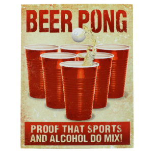 Beer Pong Tin Sign
