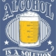 Alcohol Solution Tin Sign