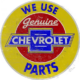 Chevrolet-Genuine Parts-Round Tin Sign